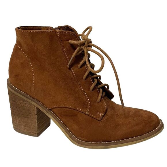 ROCKET DOG Faux Suede Lace-Up Pointed Toe Booties 6 - Picture 1 of 11